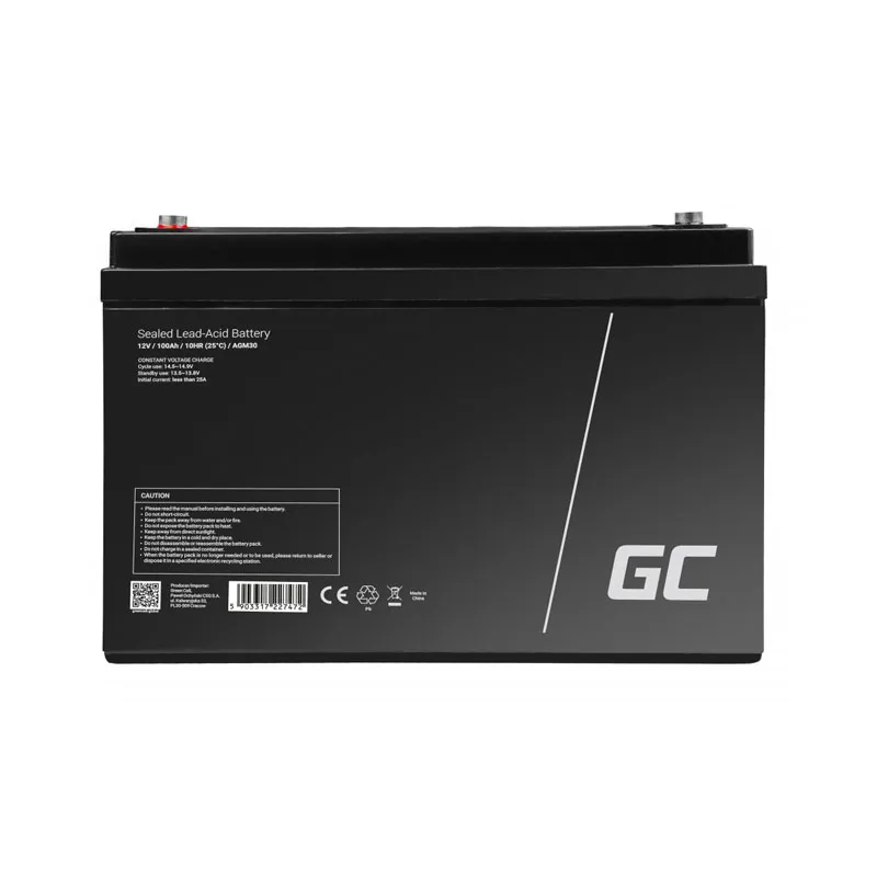 Acumulator fără întreținere Green Cell AGM30 12V 100Ah VRLA