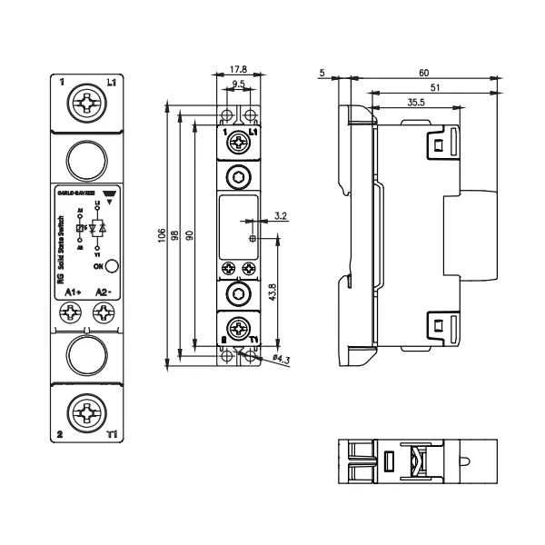 Releu cu semiconductor SSR 230VAC 10A 2300W