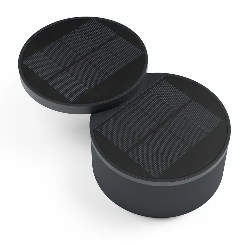 Lampă solară cu stâlp SolarCentre London XT USB SC2324, Ediție Antracit